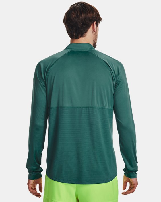 Men's UA Iso-Chill Up Pace ¼ Zip, Green, pdpMainDesktop image number 1